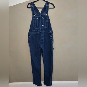 Big Smith Denim Overalls Men’s 38x32 Blue Classic Workwear Bib Overalls Pockets